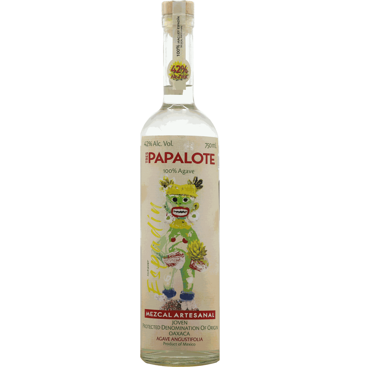 TRES PAPALOTE MEZCAL ARTESANAL JOVEN 750ML