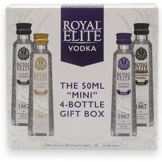 Paquete combinado Royal Elite Vodka 750 ml