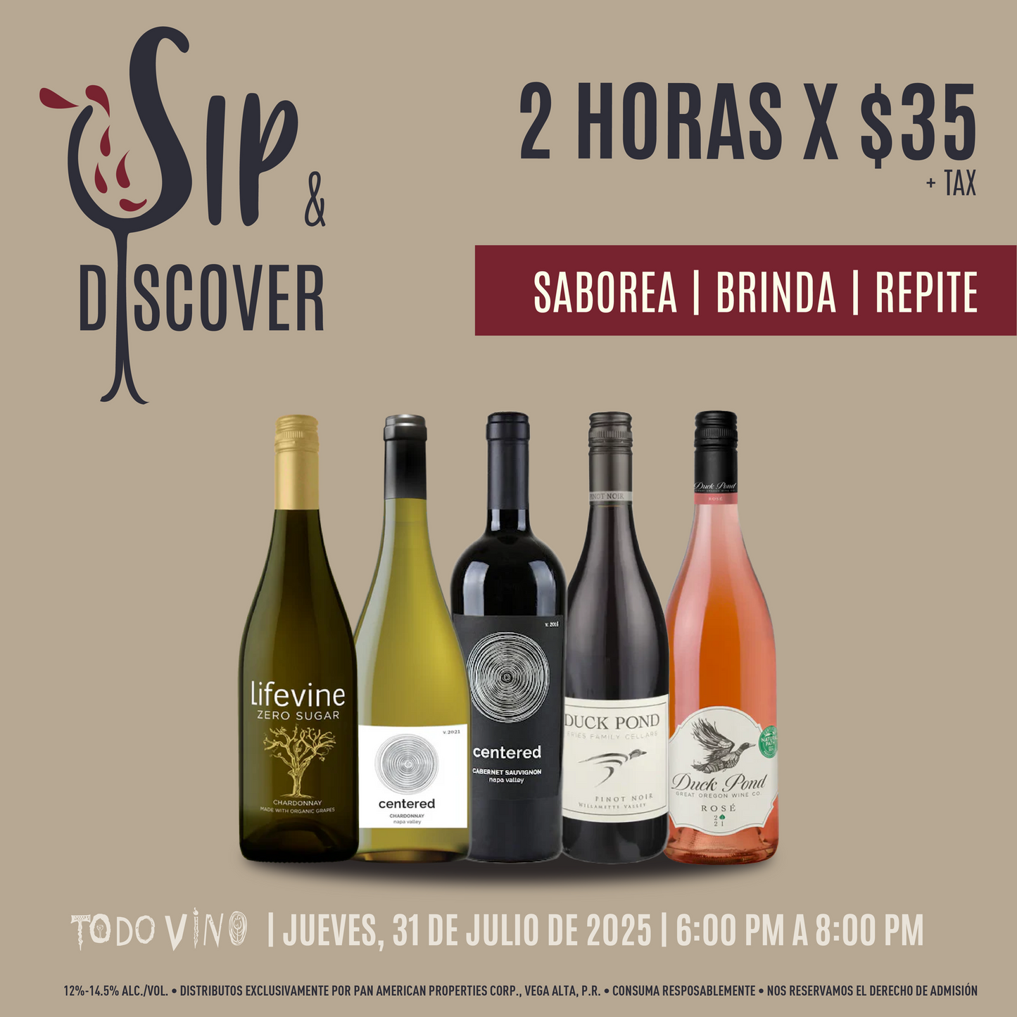SIP & DISCOVER END OF SUMMER
