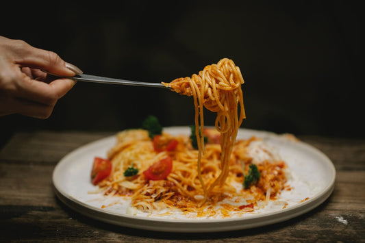 Spaghetti con salsa de tomate