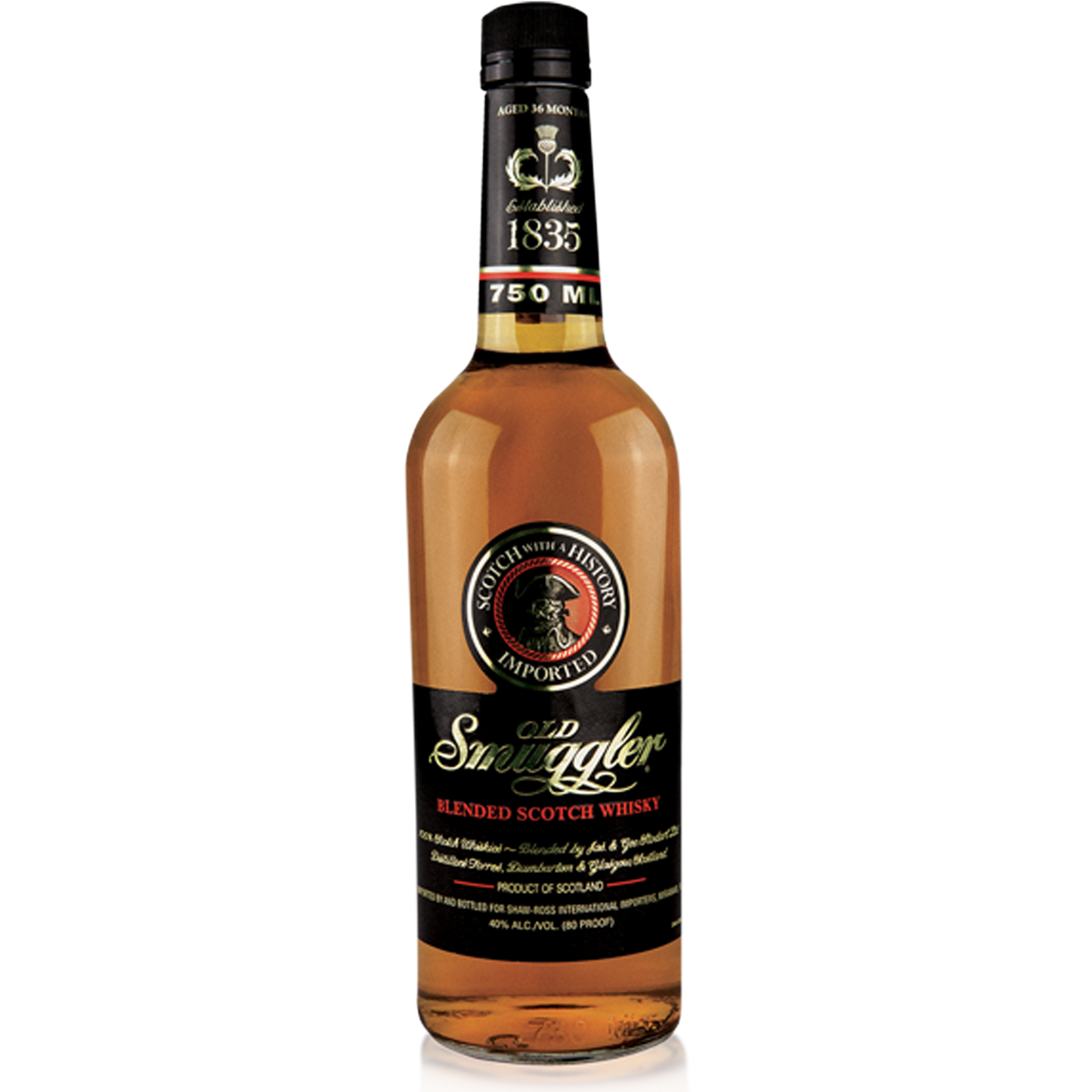 OLD SMUGGLER SCOTCH 80PRF 750ML